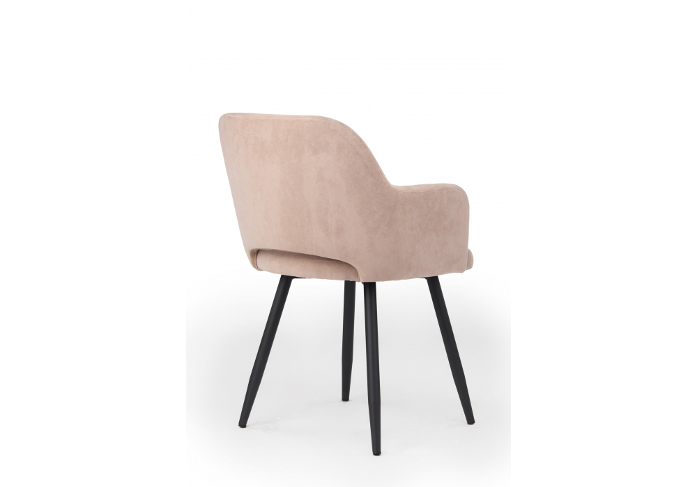 Стул на металлокаркасе Эолин латте (glory 10) / черный