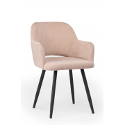 Стул на металлокаркасе Эолин латте (glory 10) / черный