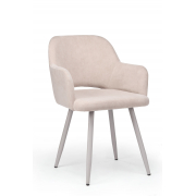 Стул на металлокаркасе Эолин латте (glory 10) / серый