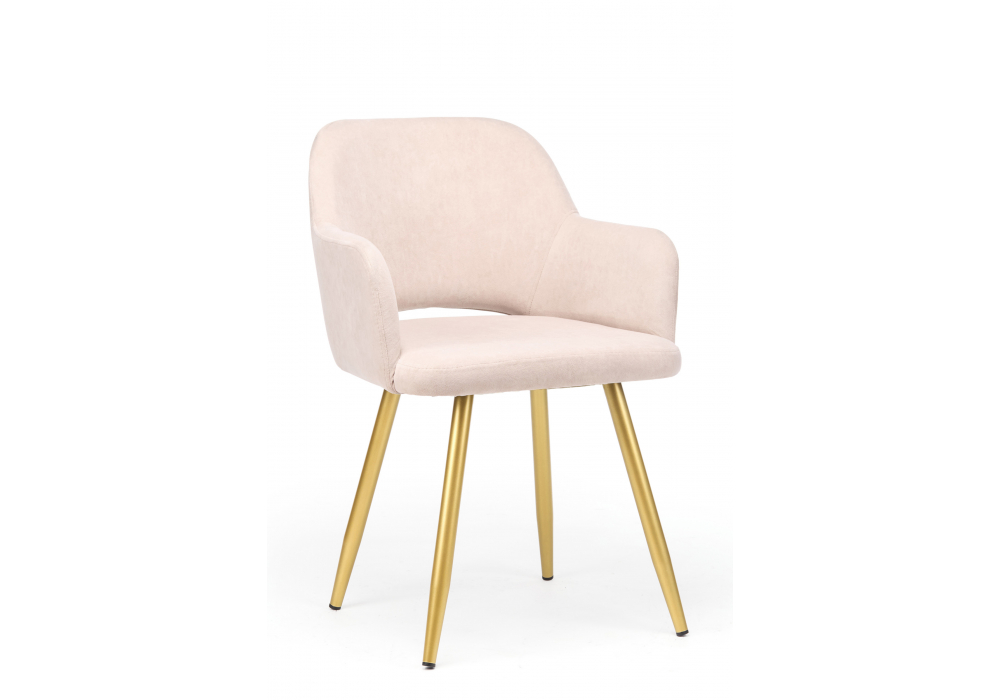 Стул на металлокаркасе Эолин латте (glory 10) / золотой