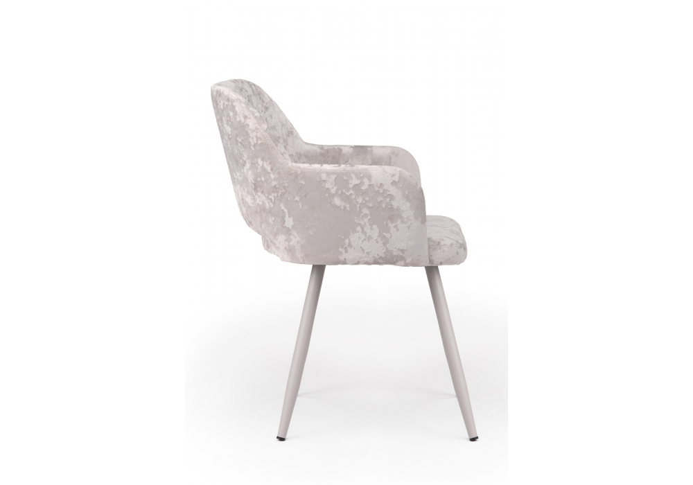 Стул на металлокаркасе Эолин латте (simple 008) / серый