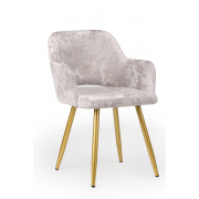 Стул на металлокаркасе Эолин латте (simple 008) / золотой