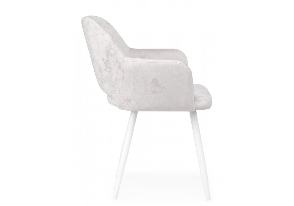 Стул на металлокаркасе Эолин светло-бежевый (simple 011) / белый