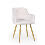 Стул на металлокаркасе Эолин светло-бежевый (simple 011) / золотой