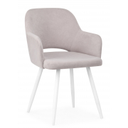 Стул на металлокаркасе Эолин светло-серый (glory 36) / белый