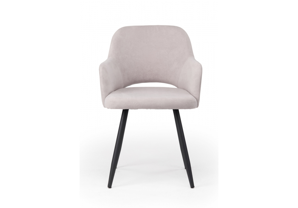 Стул на металлокаркасе Эолин светло-серый (glory 36) / черный