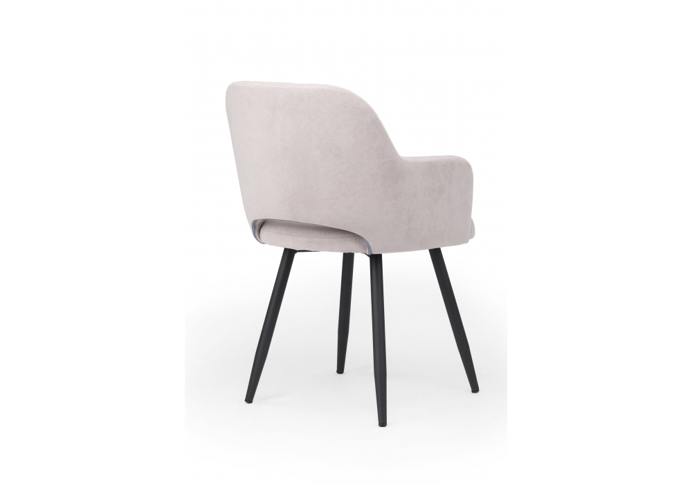 Стул на металлокаркасе Эолин светло-серый (glory 36) / черный