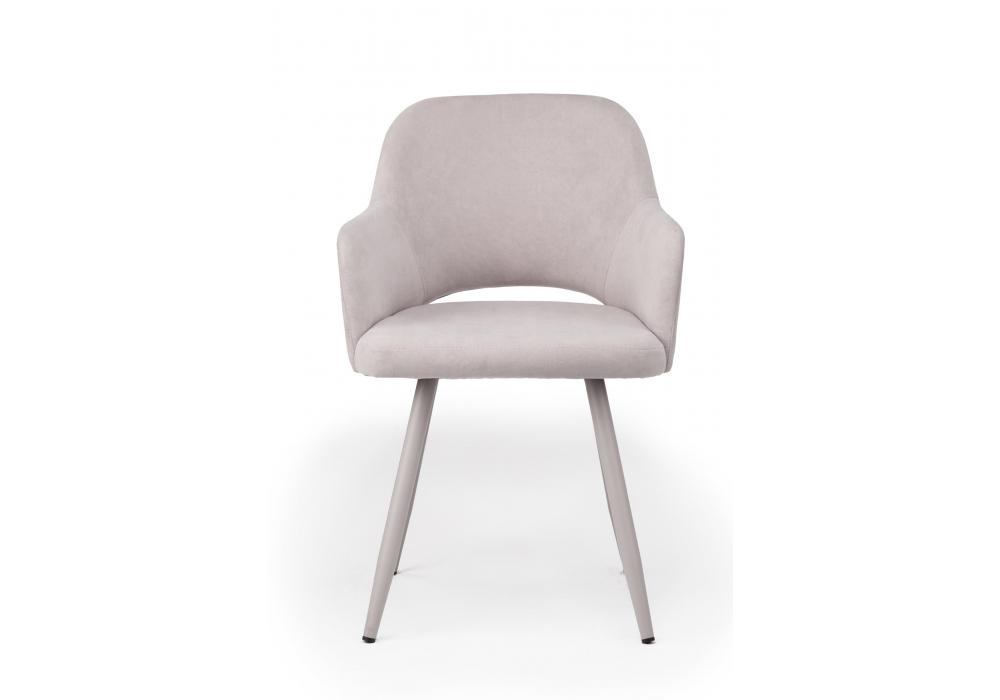 Стул на металлокаркасе Эолин светло-серый (glory 36) / серый