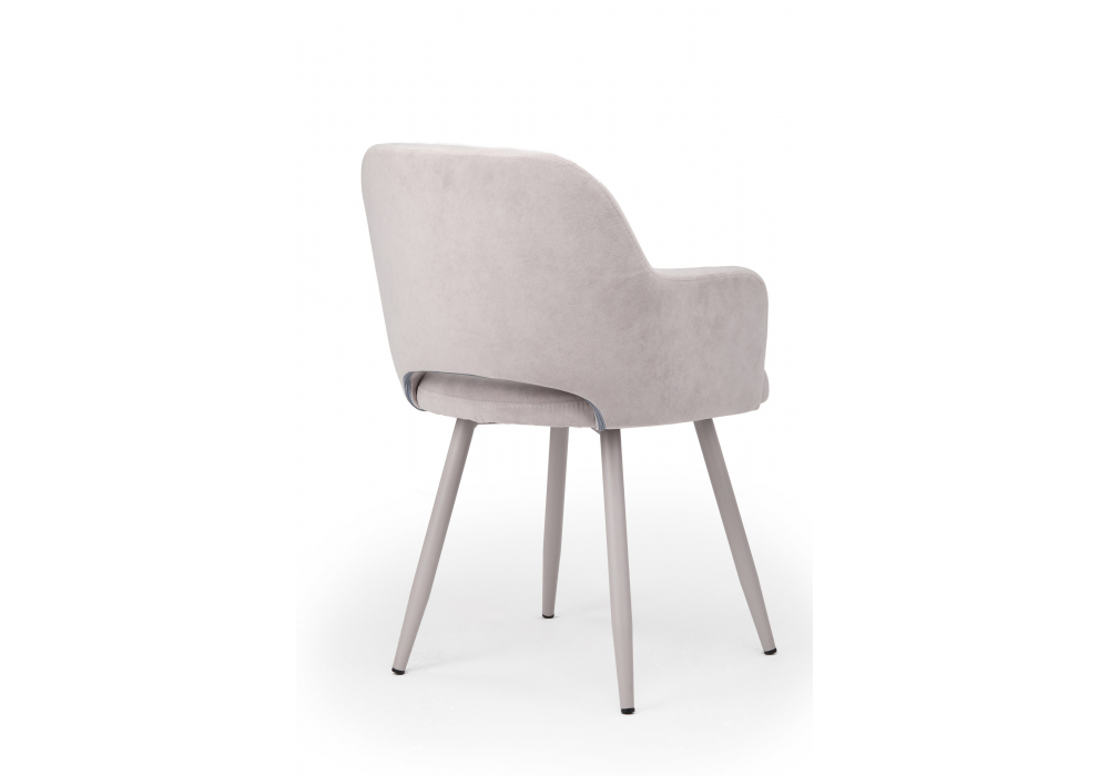 Стул на металлокаркасе Эолин светло-серый (glory 36) / серый