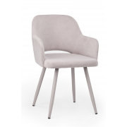 Стул на металлокаркасе Эолин светло-серый (glory 36) / серый