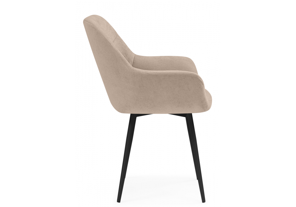 Стул на металлокаркасе Флюид бежевый (zd 210) / черный