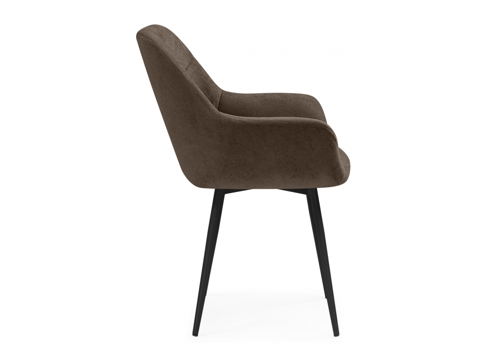 Стул на металлокаркасе Флюид коричневый (glory 08) / черный