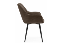 Стул на металлокаркасе Флюид коричневый (glory 08) / черный