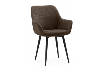 Стул на металлокаркасе Флюид коричневый (glory 08) / черный