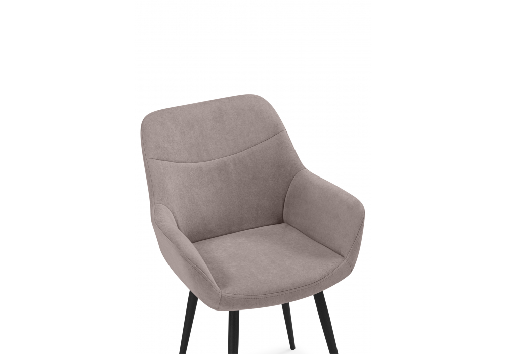 Стул на металлокаркасе Флюид латте (zd (290) / черный