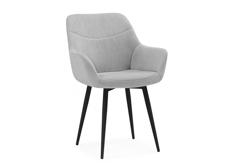 Стул на металлокаркасе Флюид светло-серый (zd 960) / черный