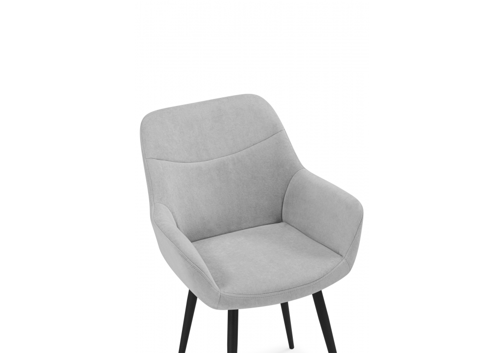 Стул на металлокаркасе Флюид светло-серый (zd 960) / черный