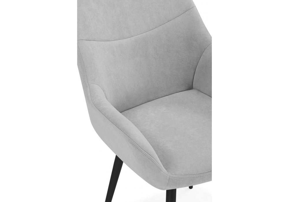 Стул на металлокаркасе Флюид светло-серый (zd 960) / черный