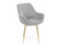 Стул на металлокаркасе Флюид светло-серый (zd 960) / золотой