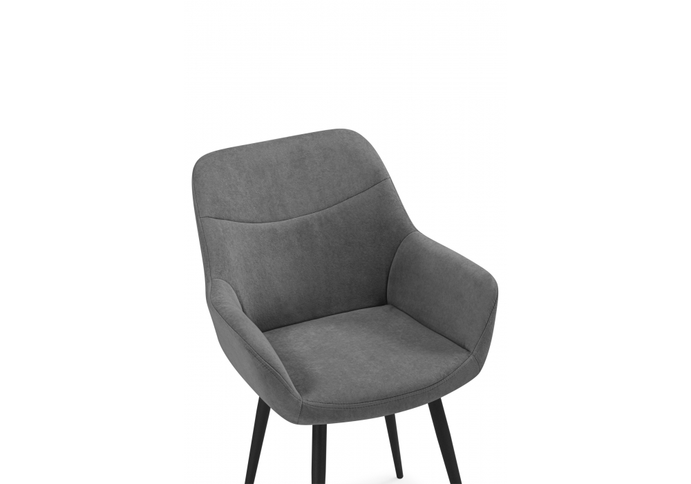 Стул на металлокаркасе Флюид темно-серый (zd 995) / черный