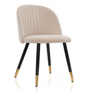 Стул на металлокаркасе Gabi beige / black / gold