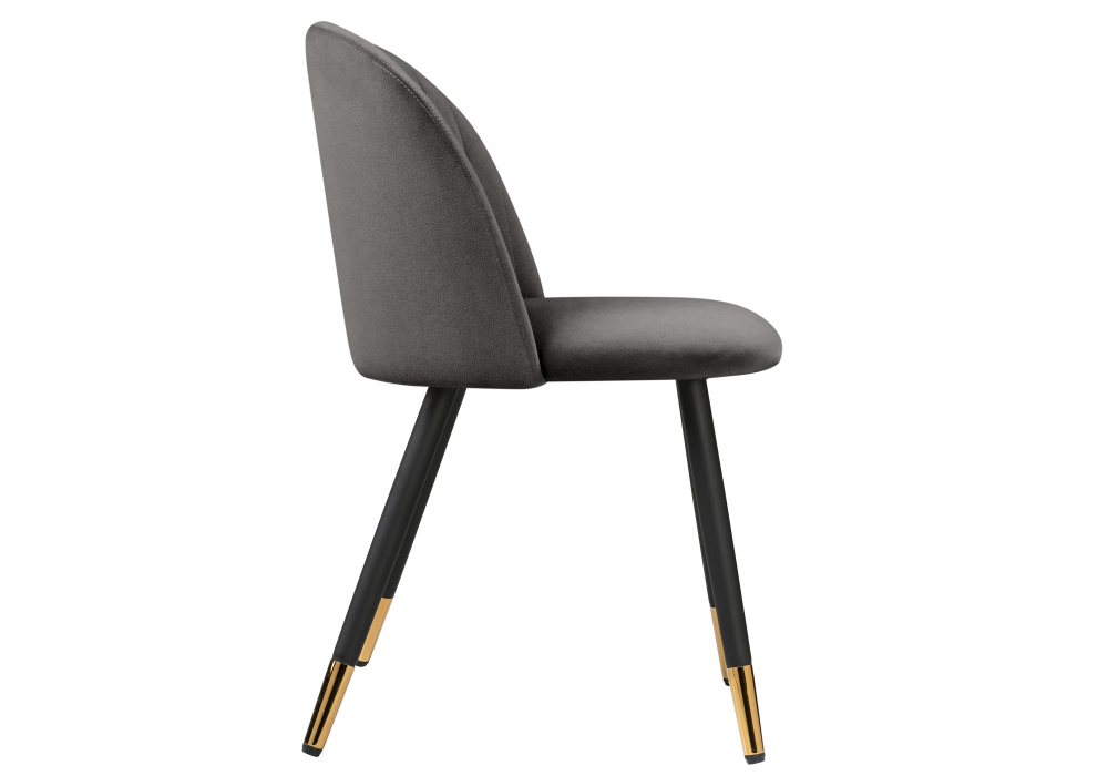 Стул на металлокаркасе Gabi темно-серый / черный / золотой