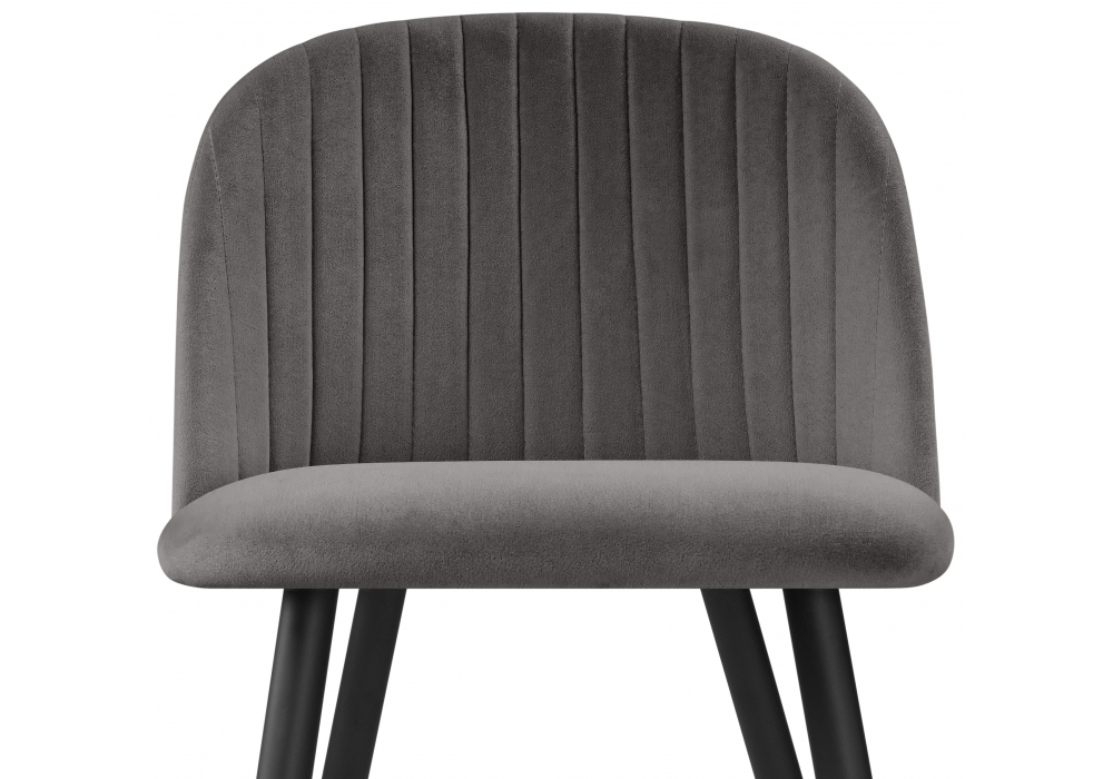 Стул на металлокаркасе Gabi темно-серый / черный / золотой