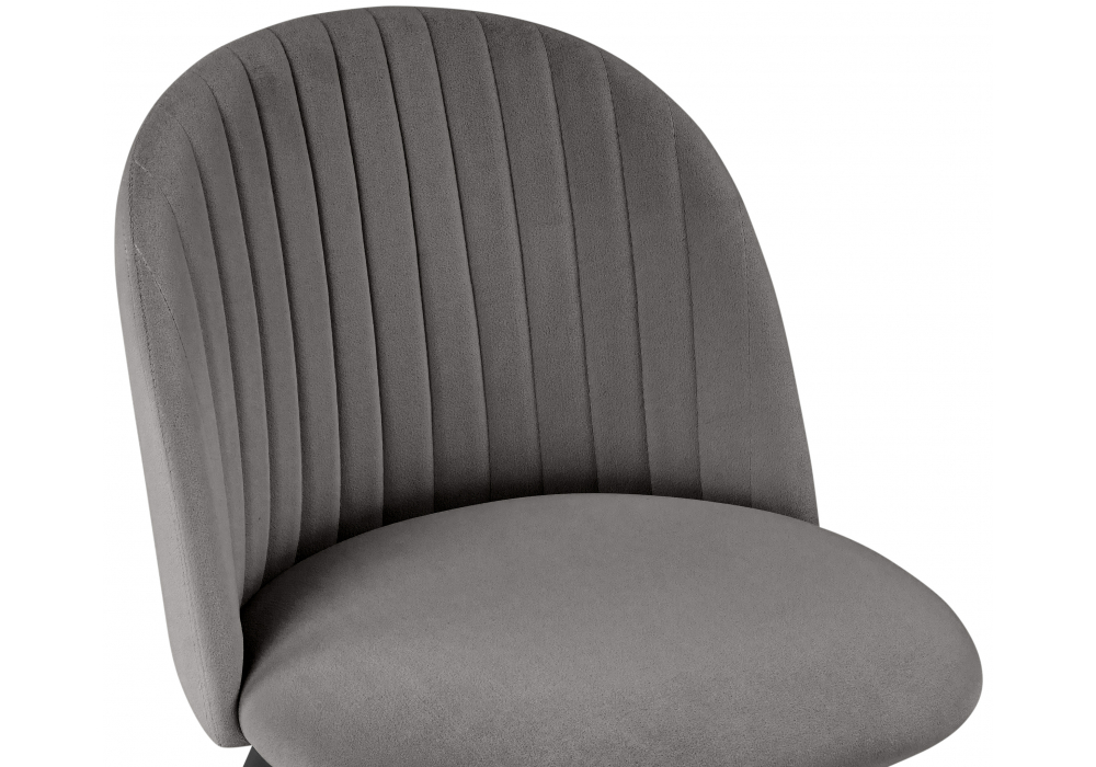 Стул на металлокаркасе Gabi темно-серый / черный / золотой