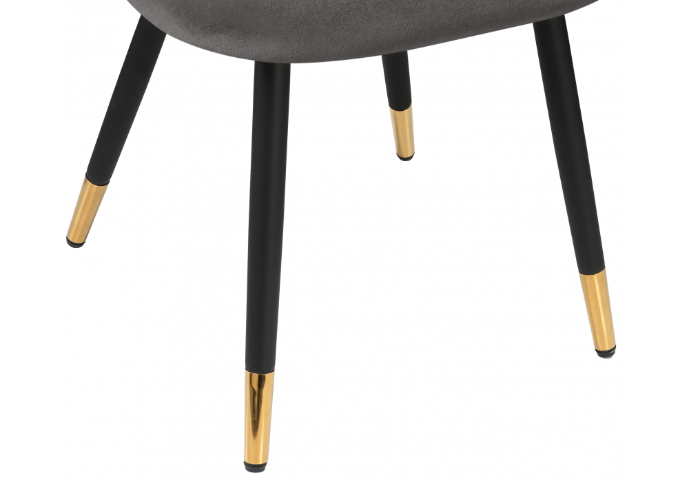 Стул на металлокаркасе Gabi темно-серый / черный / золотой