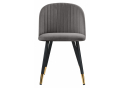 Стул на металлокаркасе Gabi темно-серый / черный / золотой