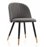 Стул на металлокаркасе Gabi темно-серый / черный / золотой
