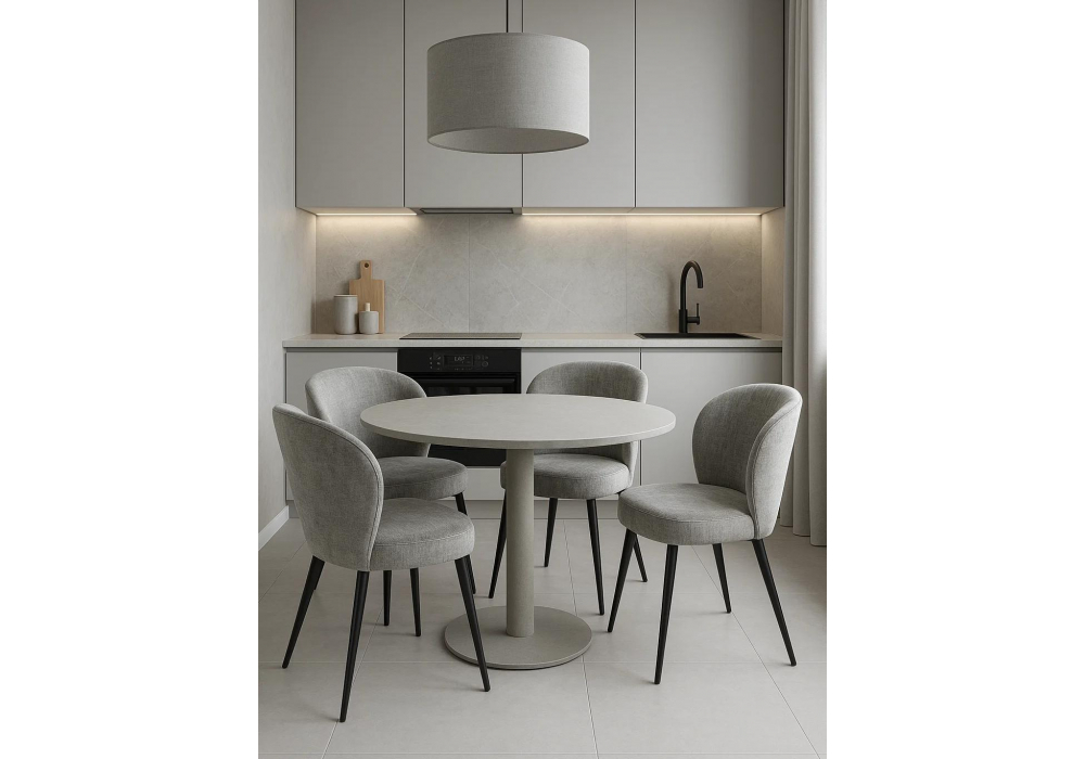 Стул на металлокаркасе Gref gray / black