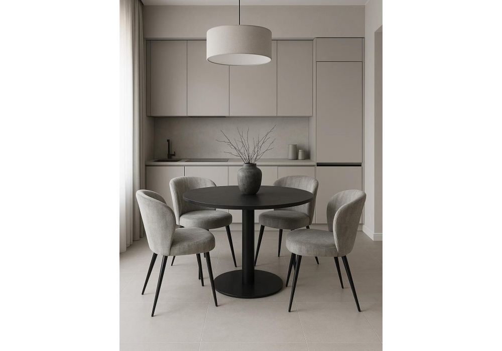 Стул на металлокаркасе Gref gray / black