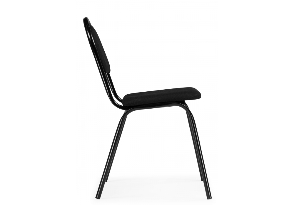 Стул на металлокаркасе Гумер ткань черный / черный глянец