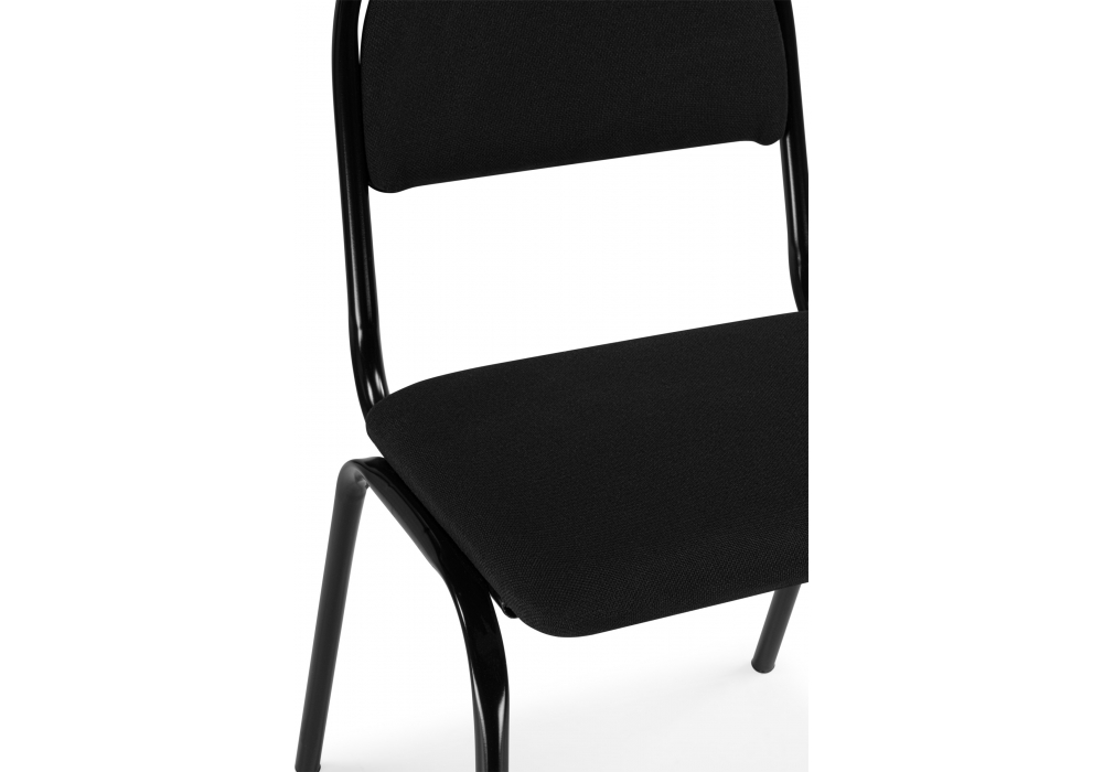 Стул на металлокаркасе Гумер ткань черный / черный глянец