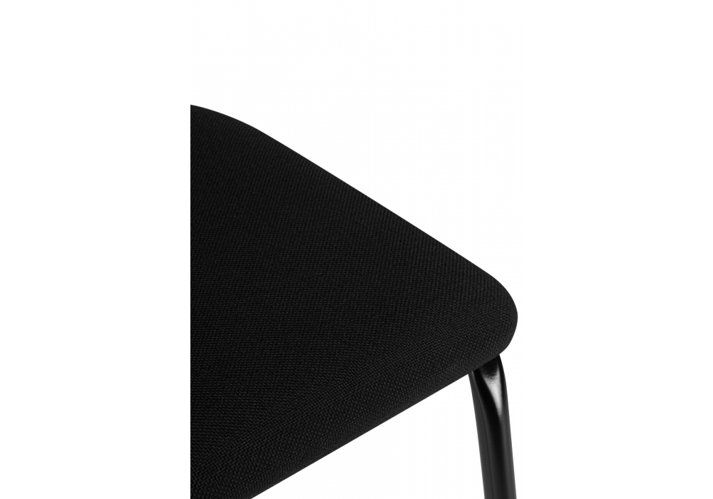 Стул на металлокаркасе Гумер ткань черный / черный глянец