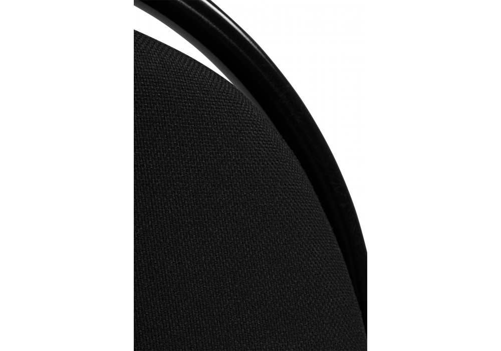 Стул на металлокаркасе Гумер ткань черный / черный глянец