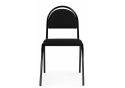 Стул на металлокаркасе Гумер ткань черный / черный глянец