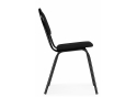 Стул на металлокаркасе Гумер ткань черный / черный глянец