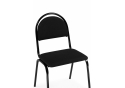 Стул на металлокаркасе Гумер ткань черный / черный глянец