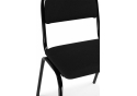 Стул на металлокаркасе Гумер ткань черный / черный глянец