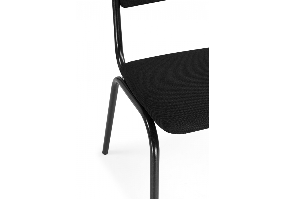 Стул на металлокаркасе Гумер ткань черный / темный мусс