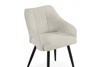 Стул на металлокаркасе Chicago light gray / black legs KD