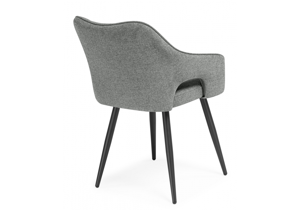 Стул на металлокаркасе Hera dark gray / black
