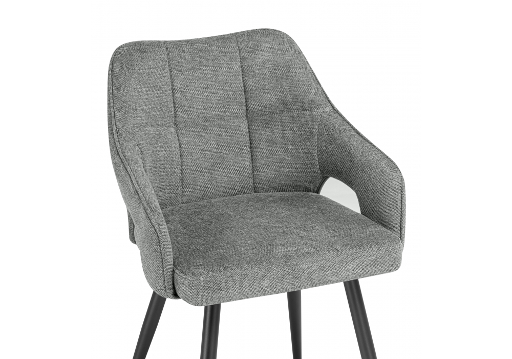 Стул на металлокаркасе Hera dark gray / black