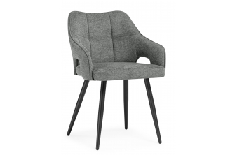 Стул на металлокаркасе Hera dark gray / black