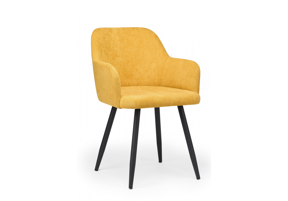 Стул на металлокаркасе Инфини 360 горчичный (ocean 016) / черный