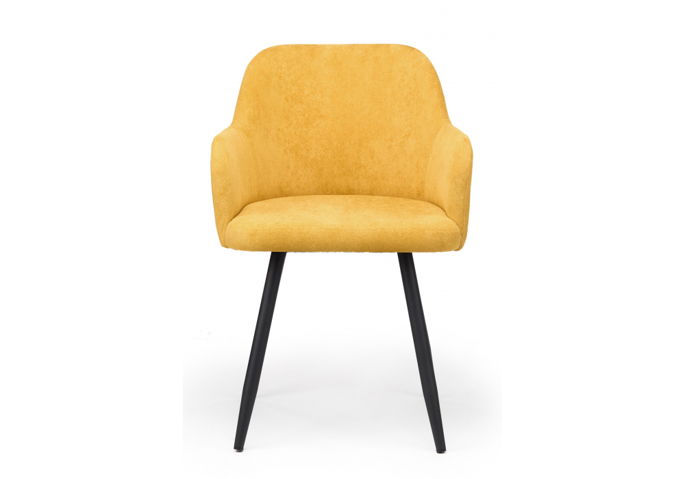 Стул на металлокаркасе Инфини 360 горчичный (ocean 016) / черный