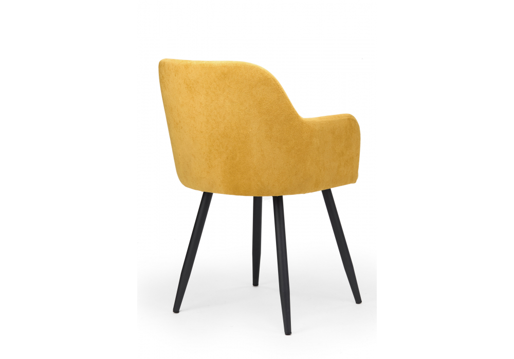 Стул на металлокаркасе Инфини 360 горчичный (ocean 016) / черный