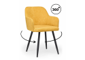 Стул на металлокаркасе Инфини 360 горчичный (ocean 016) / черный